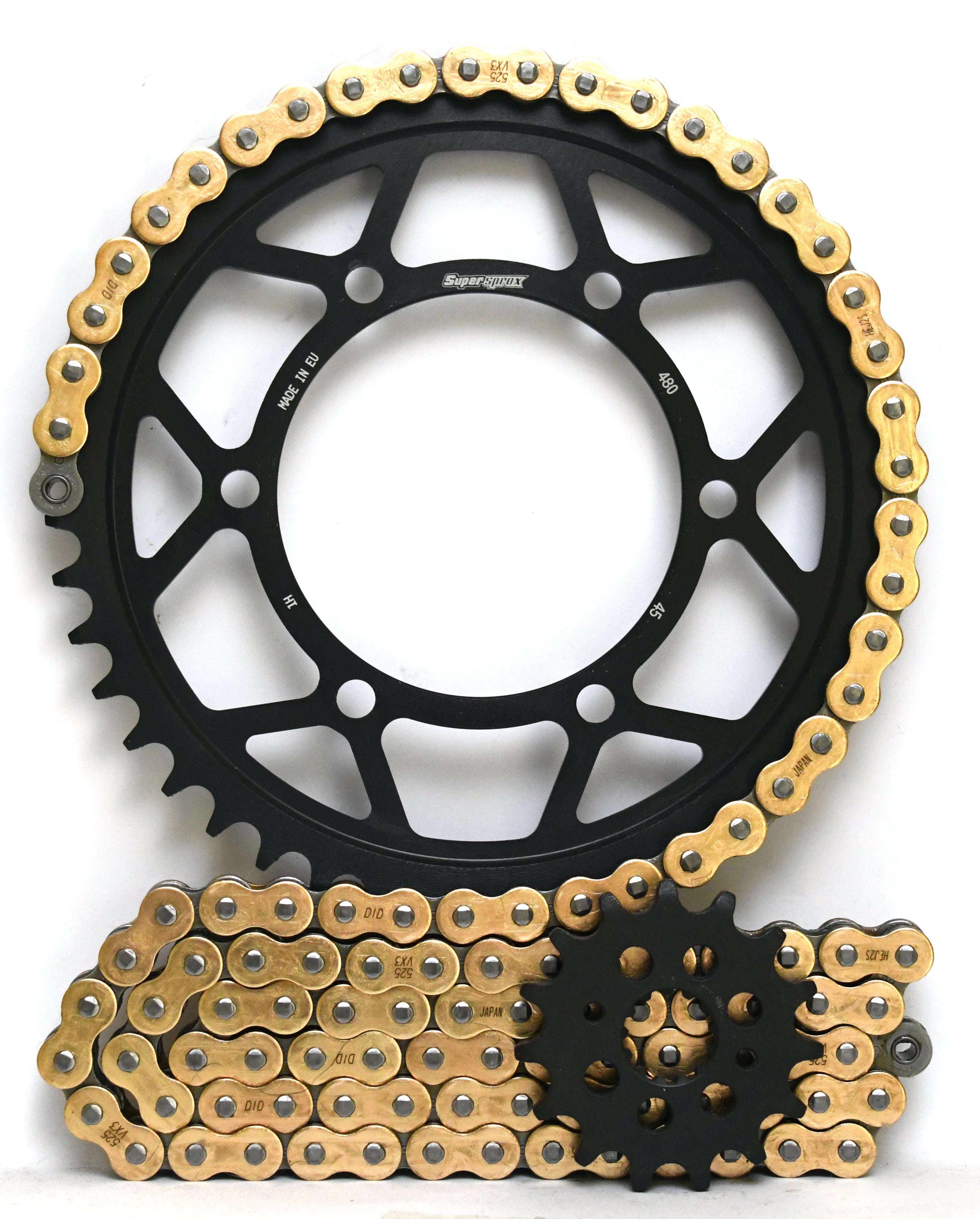 Supersprox Chain & Steel Sprocket Kit for Yamaha YZF R1 2009-2014 - Standard Gearing