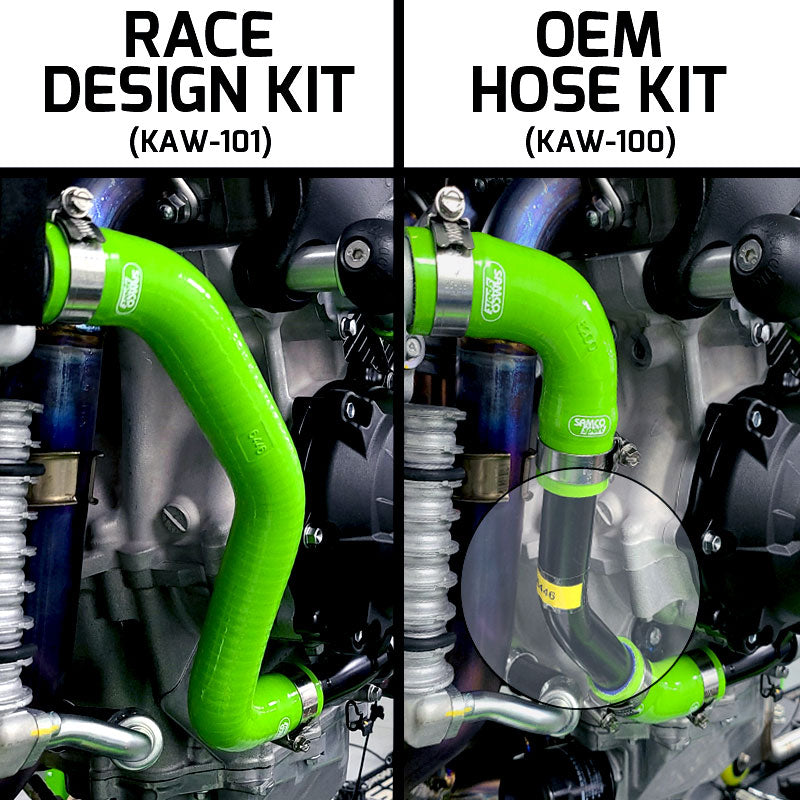 Samco Sport Silicone Radiator Coolant Hose Kit for Kawasaki ZX-10R 2021> 3 Hose Race Spec KAW-101 - 0