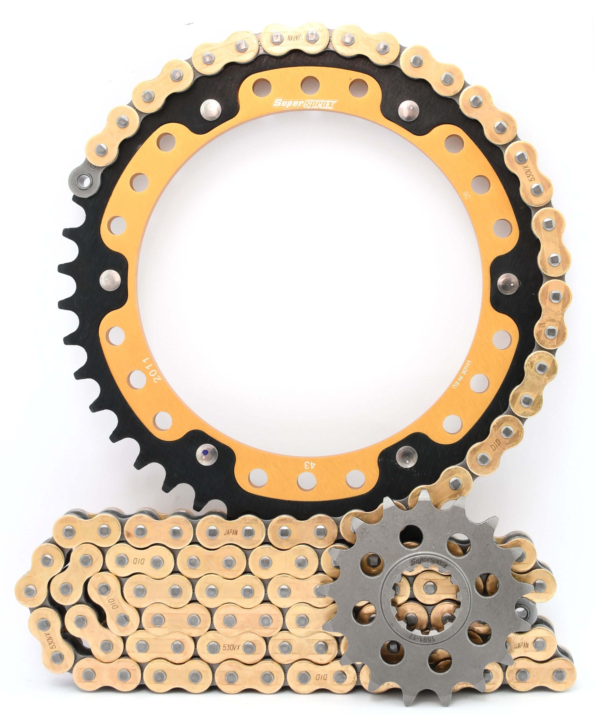 Vortex V3 WSS Chain & Sprocket Kit For Honda CBR1000RR 2006-2016 - Black Anodized