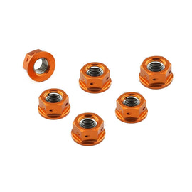 Buy orange Aluminium Pro-Bolt M10 Sprocket Nut 10mm x 1.25mm (6 Pack)