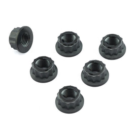 Buy black Bi-Hex Lock Titanium Pro-Bolt M10 Sprocket Nut 10mm x 1.25mm (6 Pack)