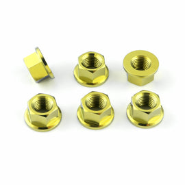 Buy gold Titanium Pro-Bolt M10 Sprocket Nut 10mm x 1.25mm (6 Pack)