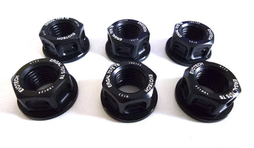 Buy black Evotech Aluminium M10 Sprocket Nut 10mm x 1.25mm (6 Pack)