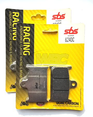 SBS 624DC Dual Carbon Racing Brake Pads (Full Front Set - 2 Packs