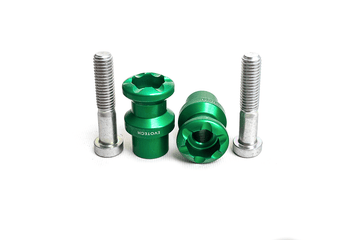 Buy green Evotech M8 Paddock Stand Bobbins - Choice of Colour