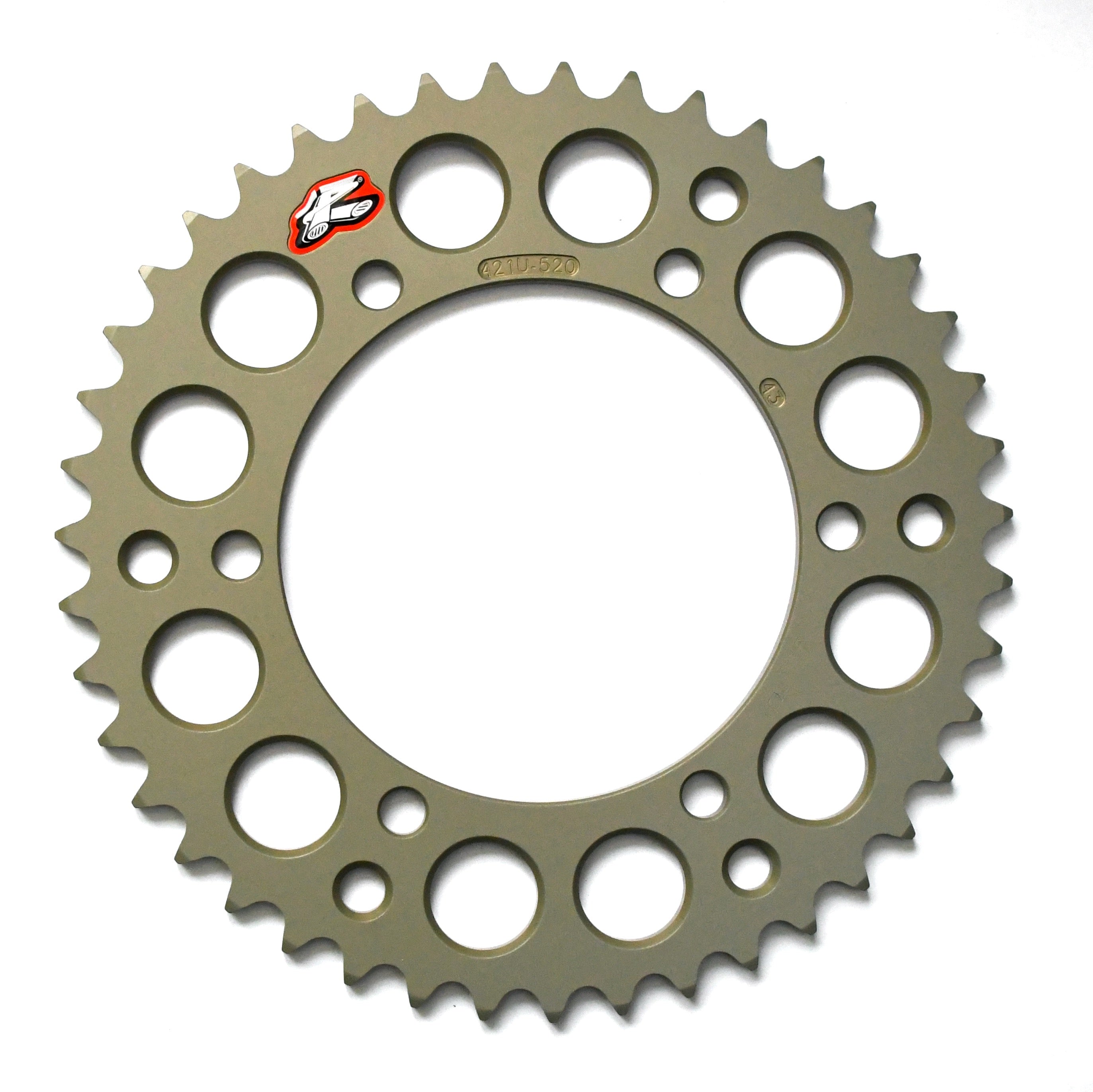 Renthal Ultralight Aluminium 520 Pitch Rear Sprocket 421U-520 - (520, 120mm Centre, 140mm PCD - Dymag Wheels)