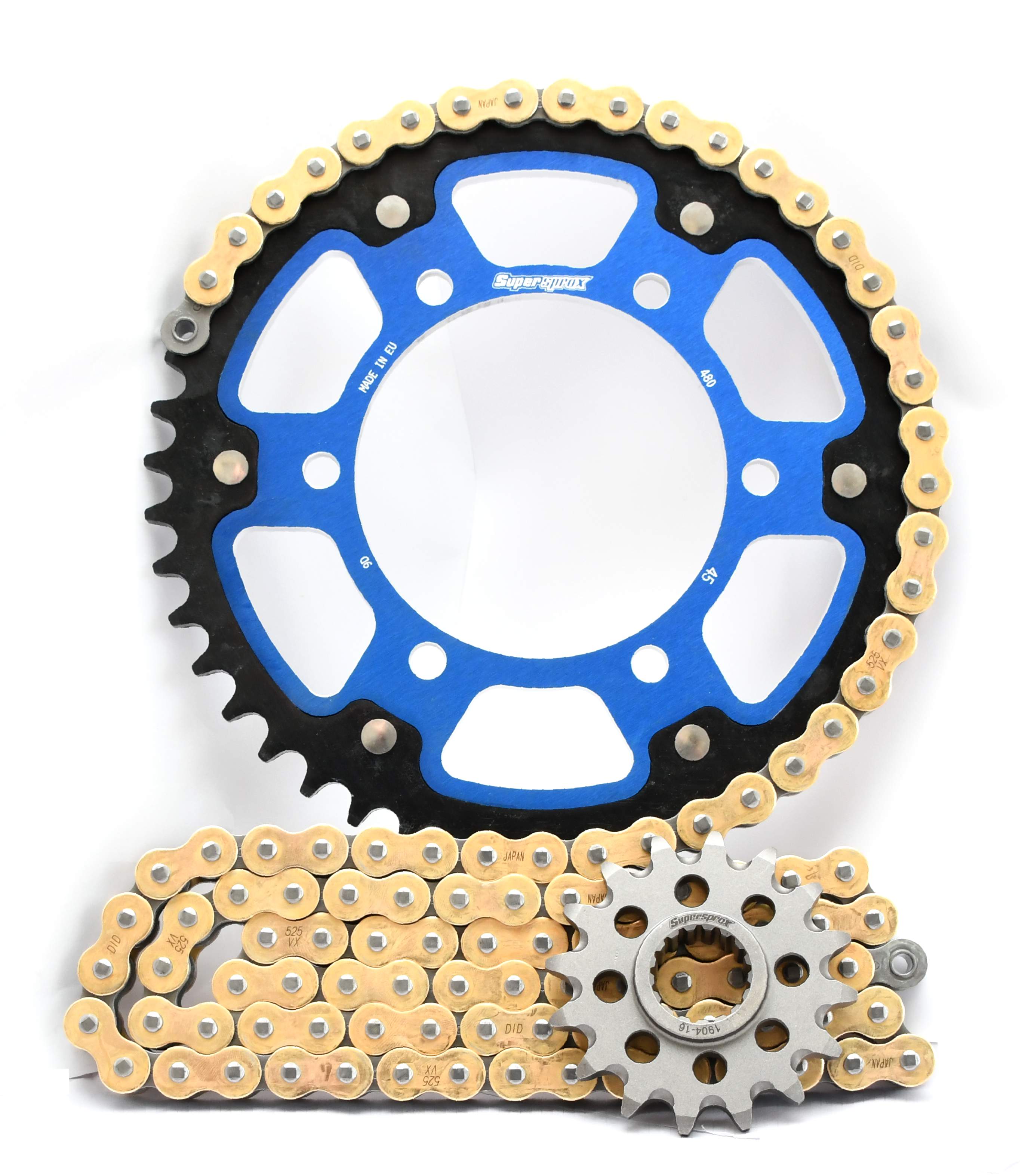 Supersprox Chain & Stealth Sprocket Kit for Yamaha MT-10 2022> - Standard Gearing