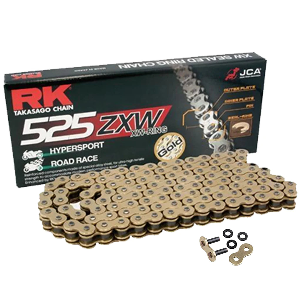 RK 525 ZXW XW-Ring Chain 118 Links - Choice of Colour - 0