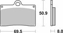 SBS Racing Sinter Brake Pads 566RST (Full Front Set - 2 Packs)-2