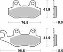 SBS Street Sinter Brake Pads 611LS - Rear-2