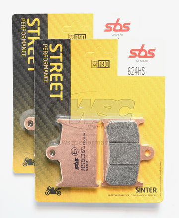 SBS 624HS Street Sinter Brake Pads (Full Front Set - 2 Packs)