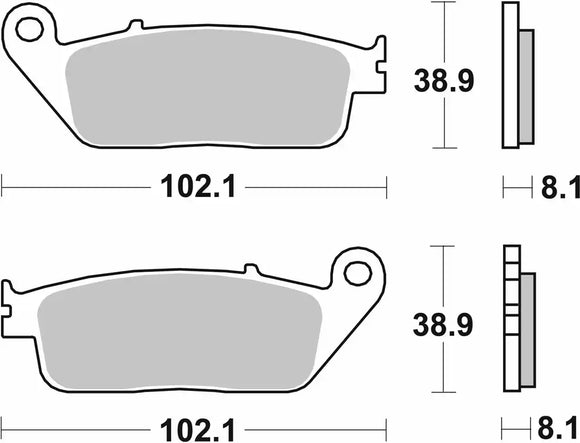 SBS 627DC Dual Carbon Racing Brake Pads (Full Front Set - 2 Packs)