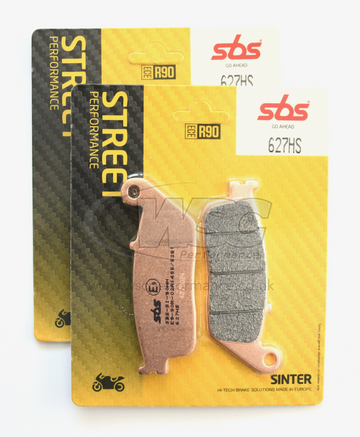 SBS 627HS Sinter Street Brake Pads (Full Front Set - 2 Packs)