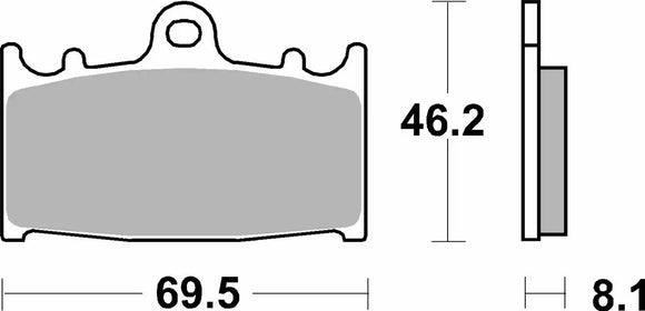 SBS 631RST Racing Sinter Brake Pads (Full Front Set - 2 Packs)