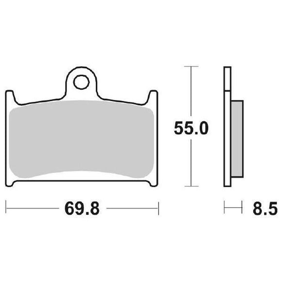 SBS 634DC Dual Carbon Racing Brake Pads (Full Front Set)