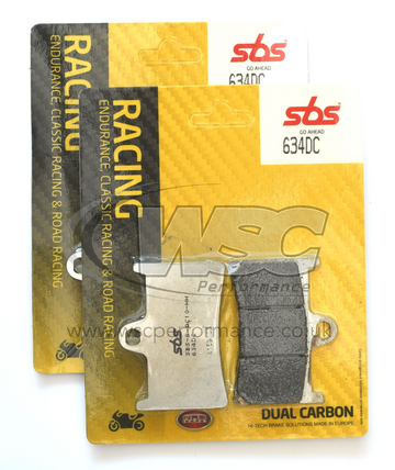 SBS 634DC Dual Carbon Racing Brake Pads (Full Front Set - 2 Packs)