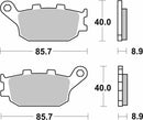 SBS 657LS Street Sinter Rear Brake Pads-2