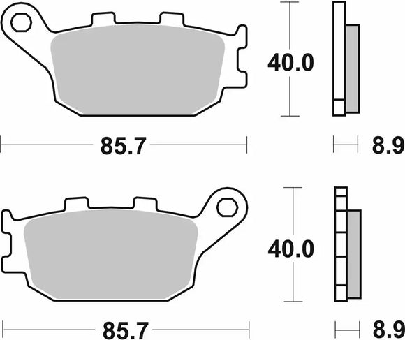 SBS 657LS Street Sinter Rear Brake Pads