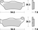 SBS Street Sinter Brake Pads 671HS (Full Front Set - 2 Packs)-2
