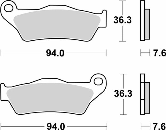 SBS Street Sinter Brake Pads 671HS (Full Front Set - 2 Packs)