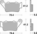 SBS Street Sinter Rear Brake Pads 675LS-2