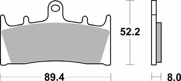 SBS 686HS Street Sinter Brake Pads (Full Front Set - 2 Packs)