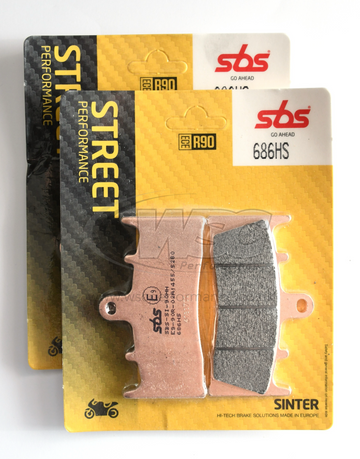 SBS 686HS Street Sinter Brake Pads (Full Front Set - 2 Packs)