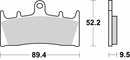 SBS 686RST Racing Sinter Brake Pads (Full Front Set - 2 Packs)-2