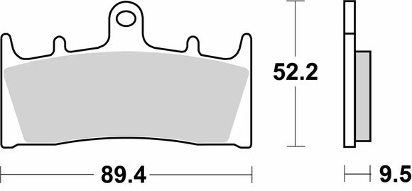 SBS 686RST Racing Sinter Brake Pads (Full Front Set - 2 Packs)
