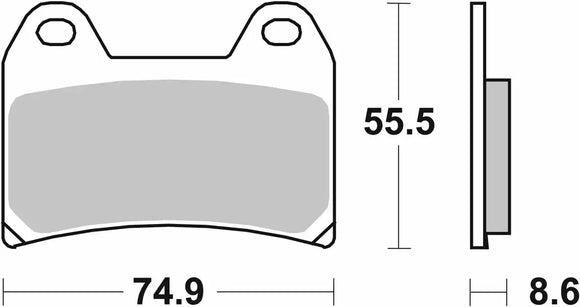 SBS 706HS Street Sinter Brake Pads (Full Front Set - 2 Packs)