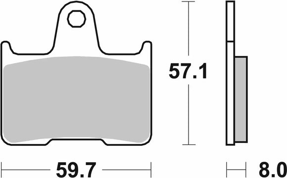 SBS Street Sinter Brake Pads 715LS - Rear