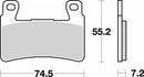 SBS 734HS Street Sinter Brake Pads (Full Front Set - 2 Packs)-2