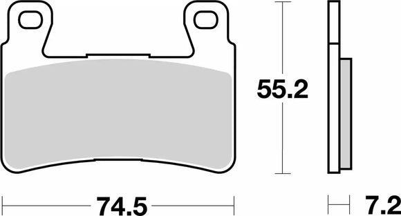 SBS 734HS Street Sinter Brake Pads (Full Front Set - 2 Packs)