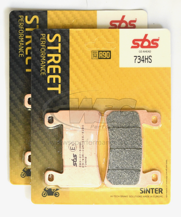 SBS 734HS Street Sinter Brake Pads (Full Front Set - 2 Packs)