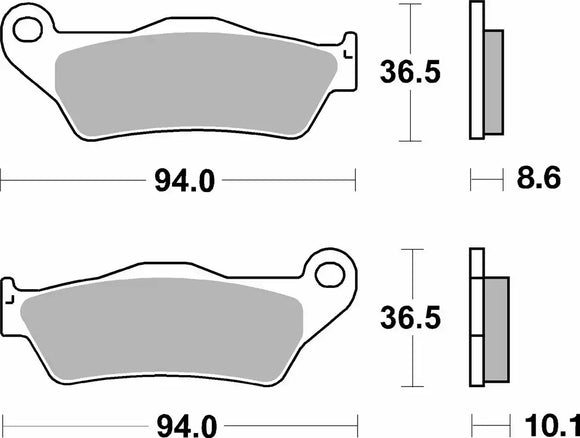 SBS 742LS Street Sinter Rear Brake Pads