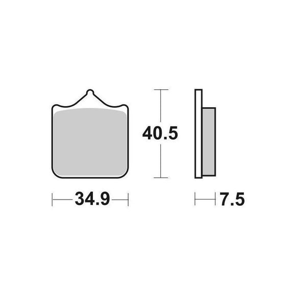 SBS 762HS Street Sinter Brake Pads (Full Front Set - 2 Packs
