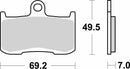 SBS 782HS Street Sinter Brake Pads (Full Front Set - 2 Packs)-2