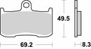 SBS 782RST Racing Sinter Brake Pads (Full Front Set - 2 Packs)-2