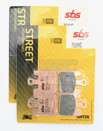 SBS 788HS Street Sinter Brake Pads (Full Front Set - 2 Packs)
