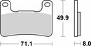 SBS 806HS Street Sinter Brake Pads (Full Front Set - 2 Packs)-2