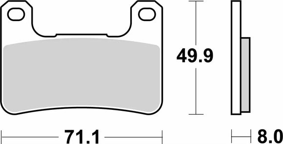 SBS 806HS Street Sinter Brake Pads (Full Front Set - 2 Packs)