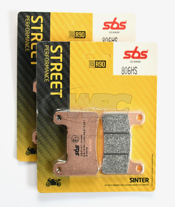 SBS 806HS Street Sinter Brake Pads (Full Front Set - 2 Packs)