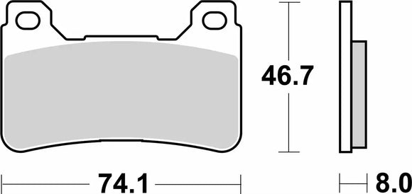 SBS 809HS Street Sinter Brake Pads (Full Front Set - 2 Packs)