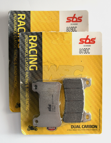 SBS 809DC Dual Carbon Brake Pads (Full Front Set - 2 Packs)