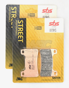 SBS 809HS Street Sinter Brake Pads (Full Front Set - 2 Packs)