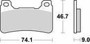 SBS 809RST Racing Sinter Brake Pads (Full Front Set - 2 Packs)-2