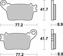 SBS 834LS Street Sinter Rear Brake Pads-2