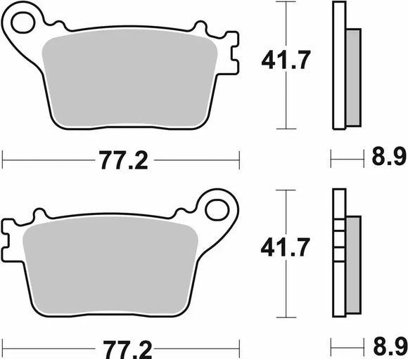 SBS 834LS Street Sinter Rear Brake Pads