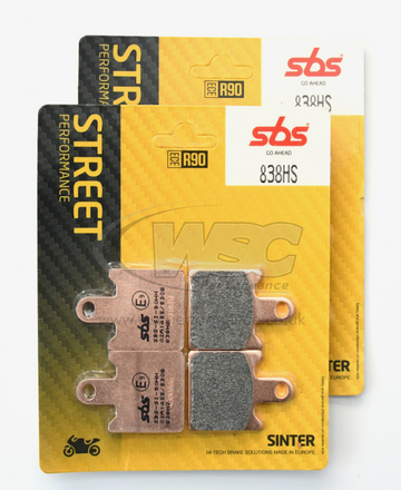 SBS 838HS Street Sinter Brake Pads (Full Front Set - 2 Packs
