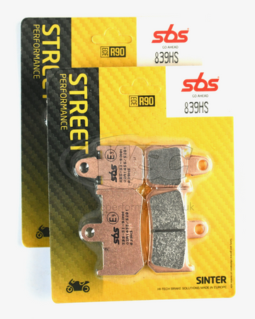 SBS 839HS Street Sinter Brake Pads (Full Front Set - 2 Packs)